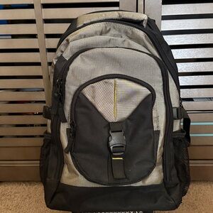 Mens Stylish Black and Gray Roller Backpack - EUC